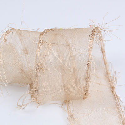 25mm-50mm Tassel Edge Полиэстерная лента для цветочного шоколада Подарочная упаковка и украшение одежды