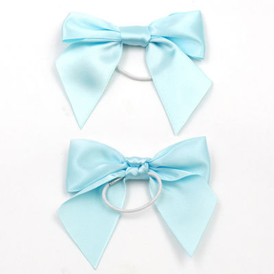 Полиэстер сатин Розовый ленточный лук ISO14001 Рождественские ленточные луки