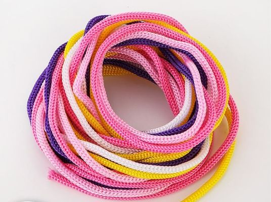 Розовая DIY 3 мм полипропиленовая веревка фиолетовая двойная плетеныя полипропиленовая веревка
