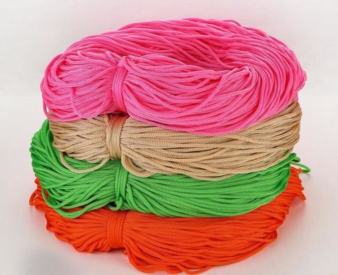 Розовая DIY 3 мм полипропиленовая веревка фиолетовая двойная плетеныя полипропиленовая веревка