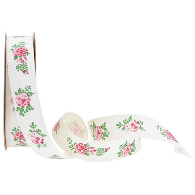 15мм*10м Цветочная ленточка OEM ODM Custom Printed Ribbon Roll