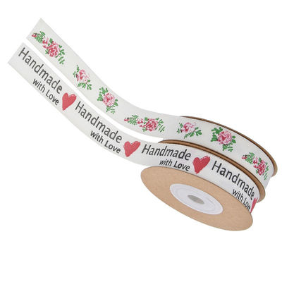 15мм*10м Цветочная ленточка OEM ODM Custom Printed Ribbon Roll