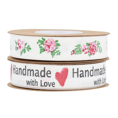 15мм*10м Цветочная ленточка OEM ODM Custom Printed Ribbon Roll