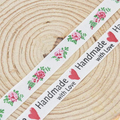 15мм*10м Цветочная ленточка OEM ODM Custom Printed Ribbon Roll