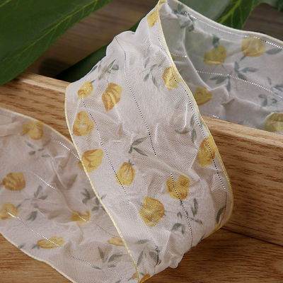 40mm 50mm Organza лента с цветочной полиэстерной лентой OEM Eco Friendly