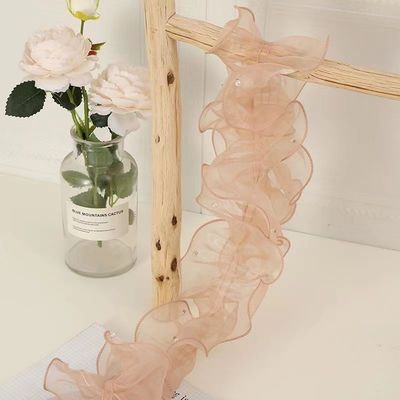 12cm*2m Сморченная ленточка из кружевой кружевки для цветочной упаковки и подарочной упаковки