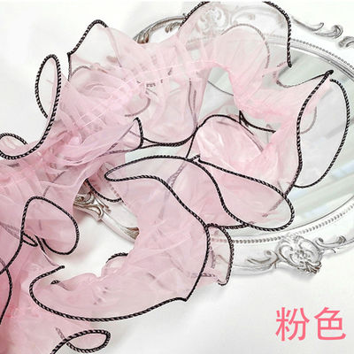 12cm*2m Сморченная ленточка из кружевой кружевки для цветочной упаковки и подарочной упаковки